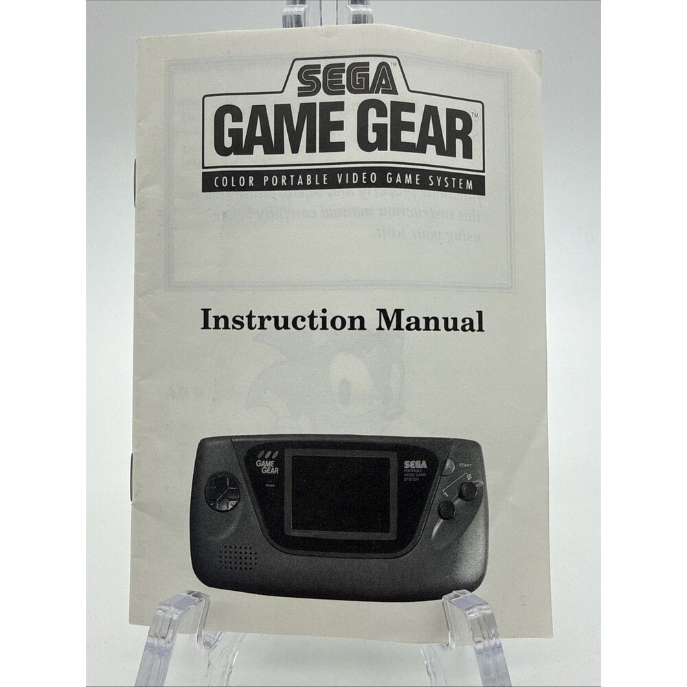 Official 1991 Sega Game Gear Console instruction Manual Booklet ONLY